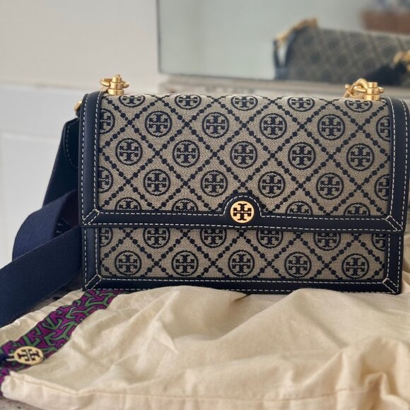 Tory Burch Monogram Jacquard Bag - Picture 1 of 6